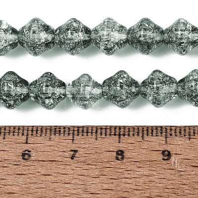 Transparent Crackle Glass Beads Strands GLAA-Q115-04A-02-1