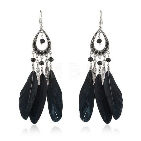 Alloy Rhinestone Teardrop Dangle Earrings FS-WGBDF6F-05-1