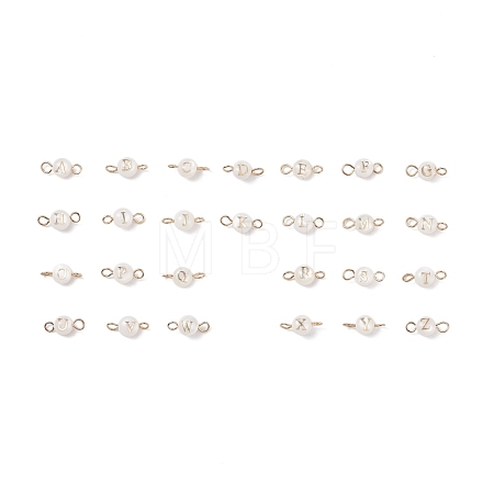 26Pcs 26 Styles Natural Freshwater Shell Beads Connector Charms PALLOY-JF01550-1