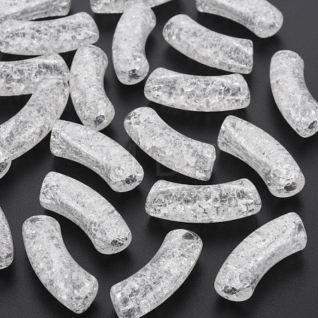 Transparent Crackle Acrylic Beads CACR-S009-001B-NA-1