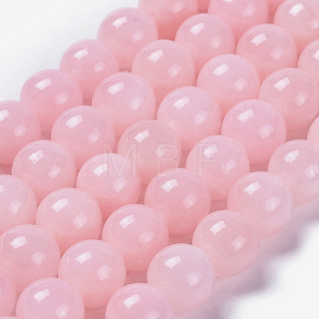 Natural Mashan Jade Round Beads Strands G-D263-8mm-XS02-1