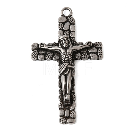 304 Stainless Steel Big Pendants STAS-B128-39AS-1