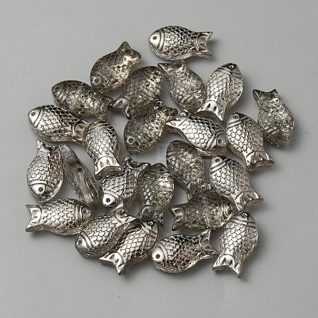 Electroplate Transparent Glass Beads GLAA-WH0031-64C-1