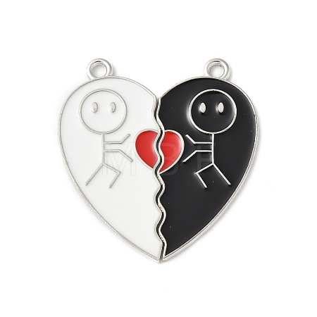 Alloy Enamel Split Pendants FIND-H047-05P-01-1