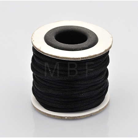 Round Nylon Satin Rattail Cord X-NWIR-O001-A-05-1