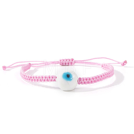 Handmade Lampwork Evil Eye Bead Braided Bracelets UN6877-3-1