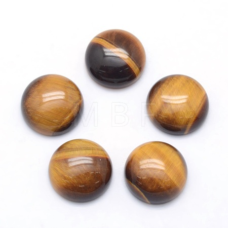 Natural Tiger Eye Cabochons G-P393-R12-12mm-1