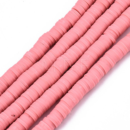 Handmade Polymer Clay Beads Strands CLAY-R089-6mm-114-1