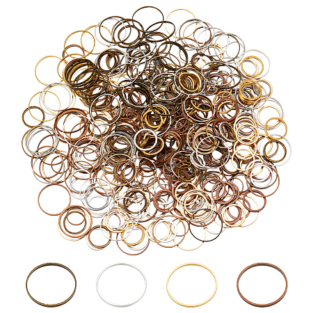 480Pcs 12 Styles Brass Linking Rings KK-WR0001-19-1