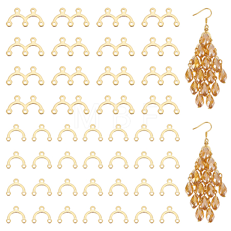100Pcs 2 Styles 201 Stainless Steel Rainbow Chandelier Component Links STAS-UN0061-31-1