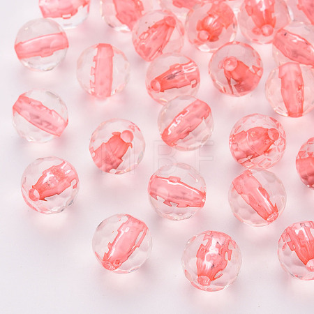 Transparent Acrylic Beads TACR-S154-10A-52-1