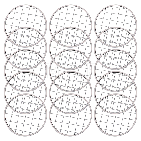 15Pcs Galvanized Iron Mason Jar Flower Frog Lid AJEW-GF0007-42-1