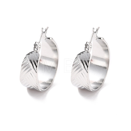 Non-Tarnish 304 Stainless Steel Thick Hoop Earrings for Women EJEW-P198-04P-1