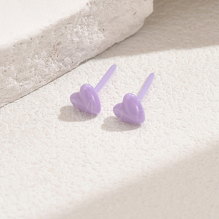 Heart Porcelain Stud Earrings WG0016-2-1