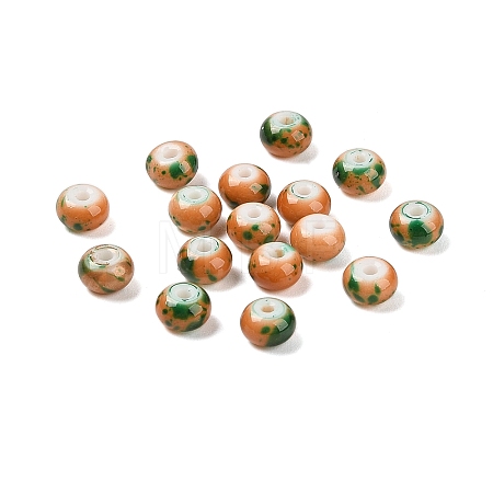Opaque Spray Painted Glass Beads X1-GLAA-G118-01V-1