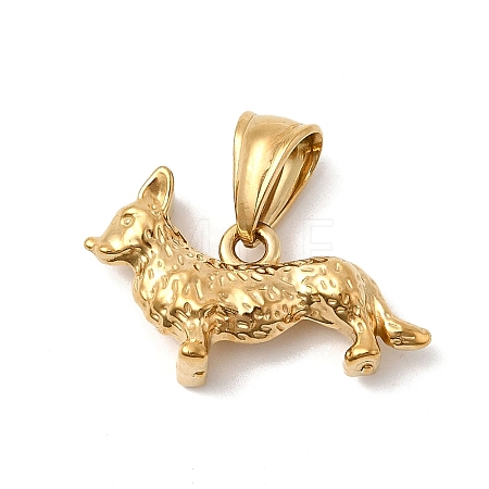 Animal Theme 304 Stainless Steel Pendants LS-STAS-B167-27G-G-1