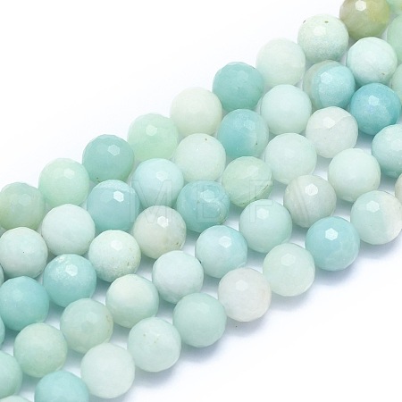 Natural Amazonite Beads Strands G-K310-A02-8mm-1