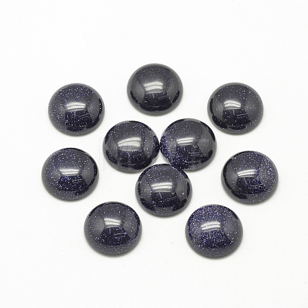 Synthetic Blue Goldstone Cabochons X-G-R416-12mm-34-1