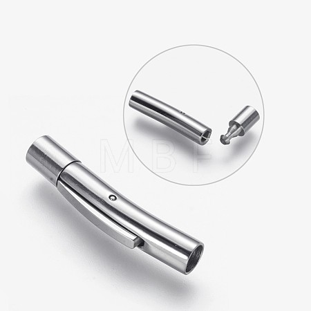 Tarnish Resistant 304 Stainless Steel Bayonet Clasps X-STAS-G108-01P-1