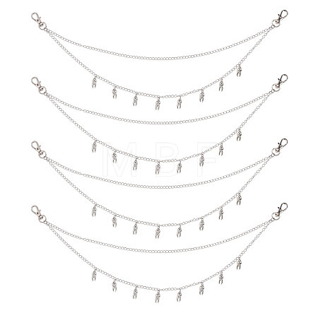 4Pcs Brass Chain Belts HJEW-CA00099-1