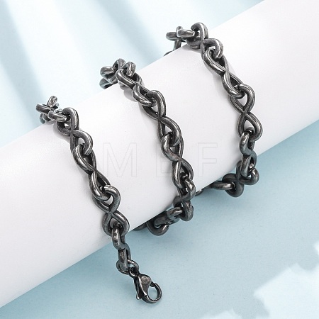 Unisex 304 Stainless Steel Necklaces NJEW-C115-10AS-1