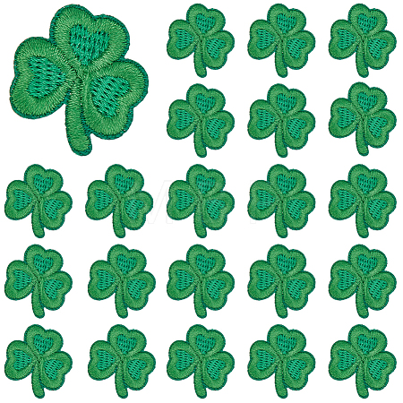 40Pcs Saint Patrick's Day Computerized Embroidery Cloth Self Adhesive Patches PATC-CY0001-51B-1