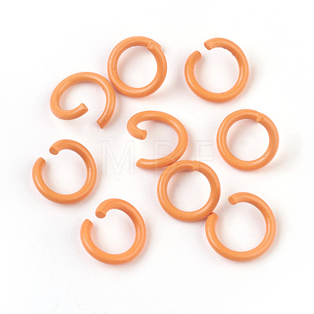 Spray Painted Iron Open Jump Rings IFIN-F149-F07-1