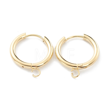 201 Stainless Steel Huggie Hoop Earring Findings STAS-P283-01F-G-1