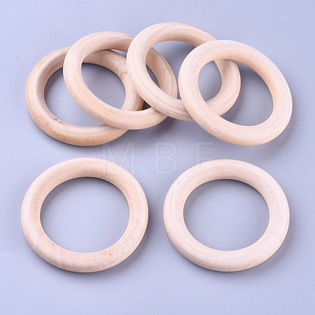Unfinished Wood Linking Rings WOOD-F002-01-65mm-1