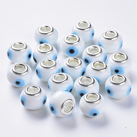 Handmade Lampwork European Beads LAMP-S193-008F-1