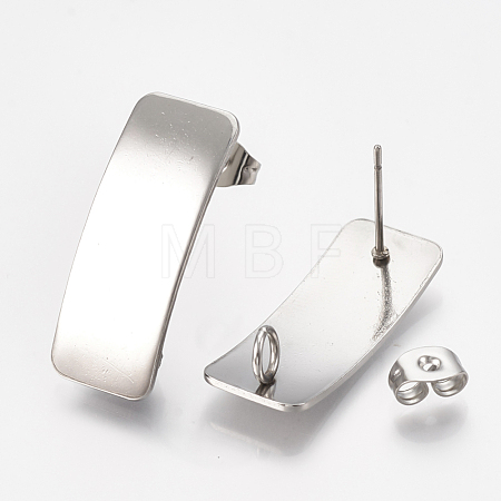 Non-Tarnish 304 Stainless Steel Stud Earring Findings STAS-Q231-08A-1