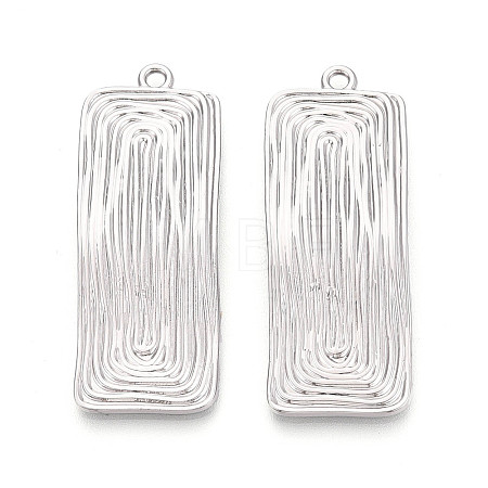Rack Plating Textured Alloy Pendants PALLOY-T095-17P-1