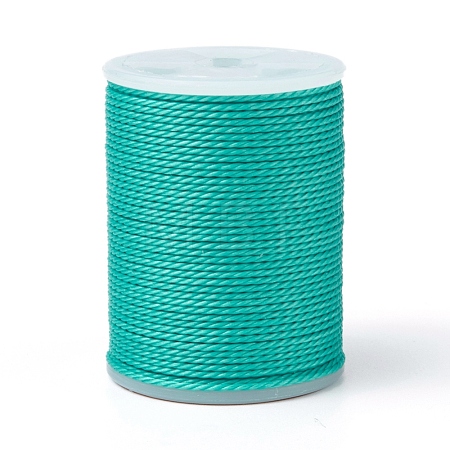 Round Waxed Polyester Cord YC-G006-01-1.0mm-25-1