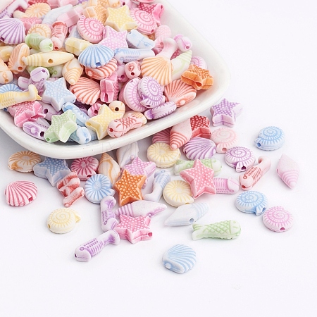 Craft Style Acrylic Beads MACR-Q153-M023-1