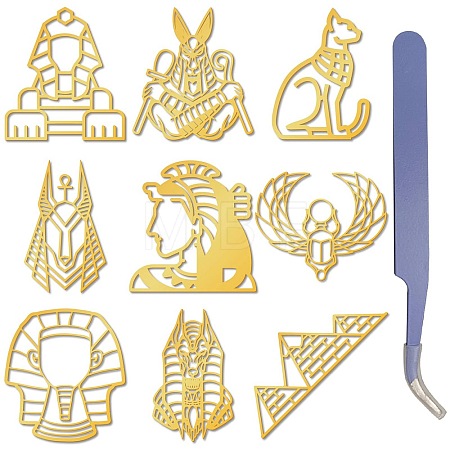 Nickel Metal Waterproof Self-Adhesive Picture Stickers DIY-WH20016-001-1