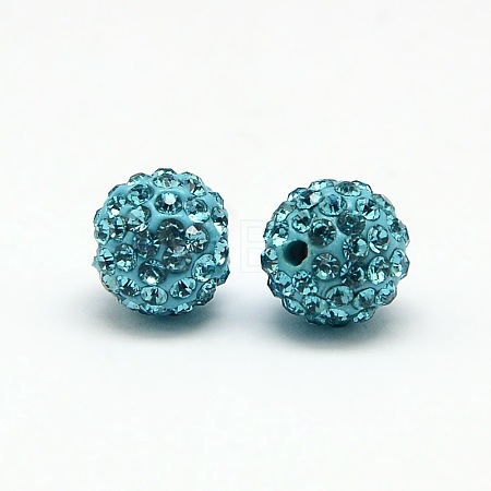 Polymer Clay Rhinestone Beads X-RB-A053-6mm-03-1