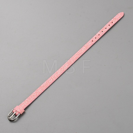 Blank PU Leather Cord Bracelet with Alloy Clasps X1-AJEW-TAC0041-01B-01-1