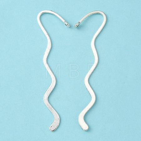 Zinc Alloy Wavy Bookmarks PALLOY-17-AS-FF-1-1
