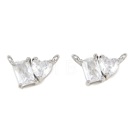 Brass Pave Cubic Zirconia Charms CU-CBA6A75-04P-02-1