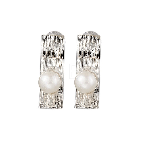 Natural Pearl Ear Studs EJEW-P286-48P-1