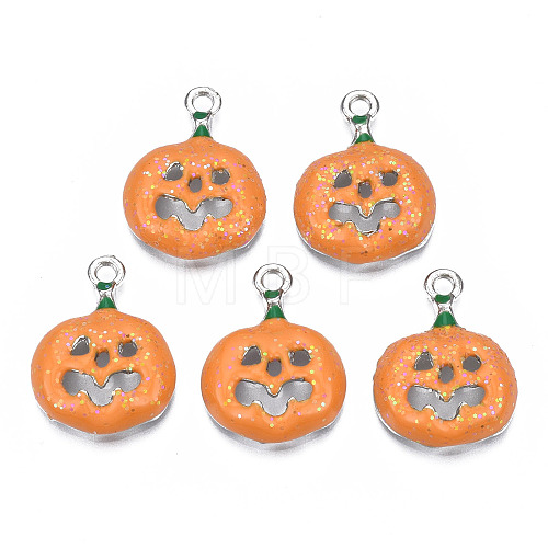 Rack Plating Alloy Enamel Pendants PALLOY-N164-006-01P-1