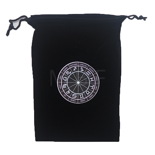 Velvet Tarot Cards Storage Drawstring Bags PW-WGD1949-11-1