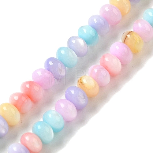 Rainbow Color Dyed Natural Freshwater Shell Beads Strands X1-SHEL-G018-02G-1