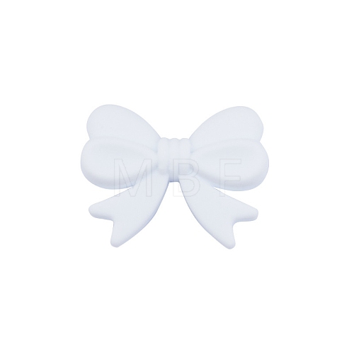 Bowknot Food Grade Silicone Beads PW-WG39907-08-1