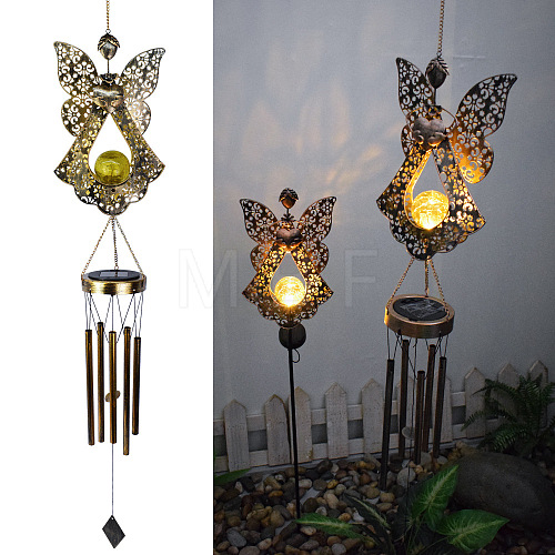 Iron Wind Chime with Solar Lights WG52279-06-1