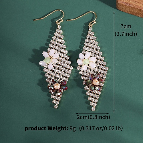 Rhinestone Dangle Earrings for Women PW-WGDCBCF-04-1