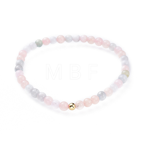 Natural Morganite Stretch Bracelets BJEW-JB04556-05-1