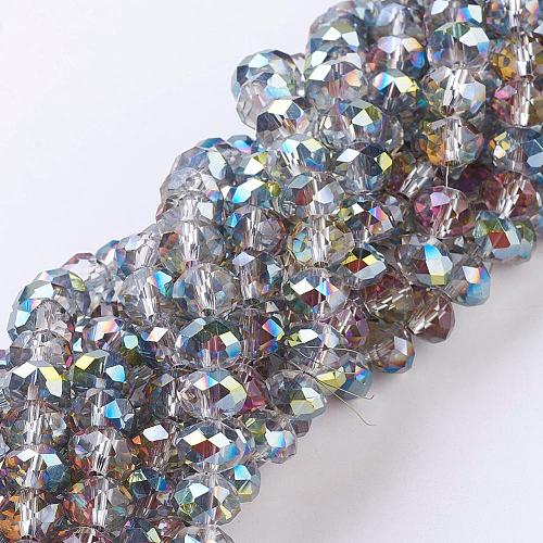 Electroplate Glass Beads Strands EGLA-S010-6-1
