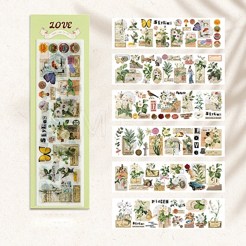 6 Sheets Plant Flower Series Washi Stickers PW-WG85DBD-07-1