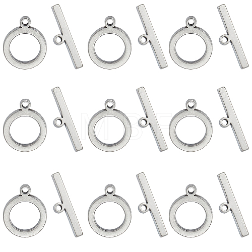 SUNNYCLUE 25Pcs 201 Stainless Steel Toggle Clasps STAS-SC0006-74-1